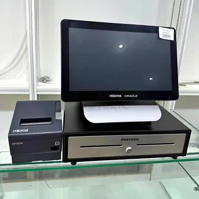 Micros Oracle POS System with Epson Receipt Printer & Postech Cash Drawer