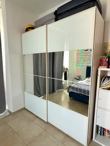 White Sliding Door Wardrobe with Mirror IKEA PAX