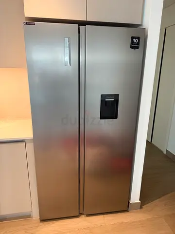 Hisense Stainless Steel Side-by-Side Refrigerator with Water Dispenser