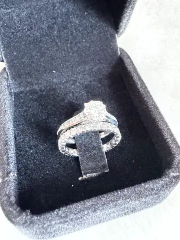 18K Ring and 14K Ring with Natural Diamonds