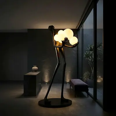 Black Novelty Floor Lamp (1.8 meters)