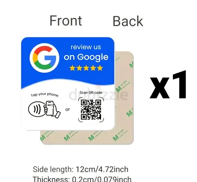 NFC Google Review Cards for Restaurants, Cafes & Barbers