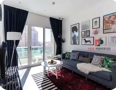 Furnished 1BR Apartment | **The Royal Oceanic** | Marina & City Views