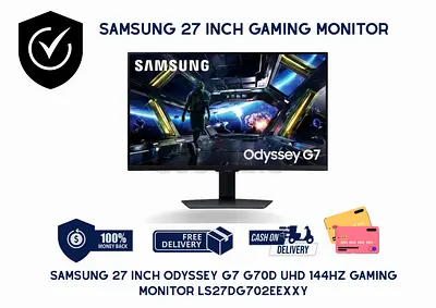 Samsung 27 Odyssey G7 G70D 4K UHD 144Hz Gaming Monitor LS27DG702EEXXY | Warranty & Free Delivery