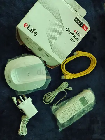 eLife Cordless Landline Phone with Base and Accessories (Good Condition)
