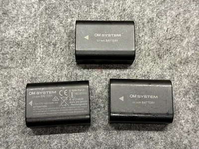 OM System BLX-1 Batteries x3 - Working, Hold Charge