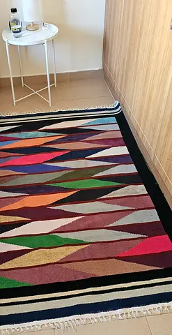 Moroccon Colorful Flatweave Rug