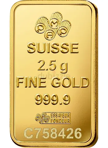 PAMP Suisse 2.5g Fine Gold Bar 999.9
