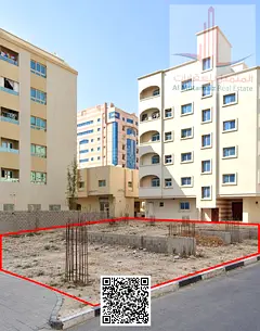 Investment Land for Sale in Al Rashidiya 3 Ajman Direct from Owner Corner on Two Roads 587 SQM G+8 w