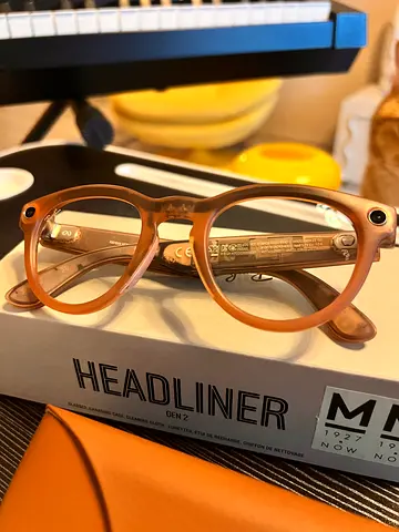 RayBan Headliner Gen 2 Matte Peach transitions Grey