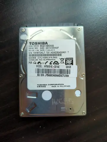 Toshiba 2.5" 320GB SATA Laptop Hard Drive - Used