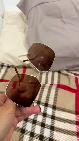 Gold Frame Brown Lens Oversized Square Sunglasses - Gentle Used
