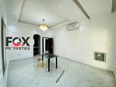 Villa for Annual Rent in Al Yasmeen, Ajman. Plot 3,014 sq. ft., 2 floors, 5 master bedrooms, majlis, living room, kitchen and maid’s room. AED 110,000