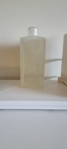 Frosted Decorative Glass Bottle / Vase - Square Vintage Style