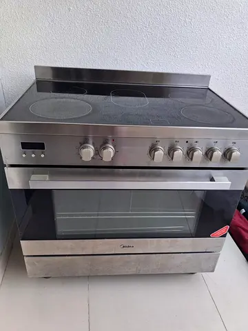 Midea 90cm Freestanding Ceramic Cooker with Oven - Stainless Steel (Like New Screenshot Listing)