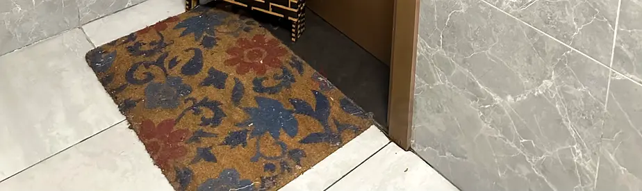 Used Floral Doormat // JVC