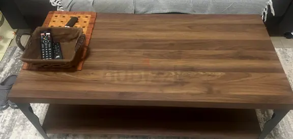 Wooden Coffee Table with Lower Shelf — Good Condition - HOMEBOX