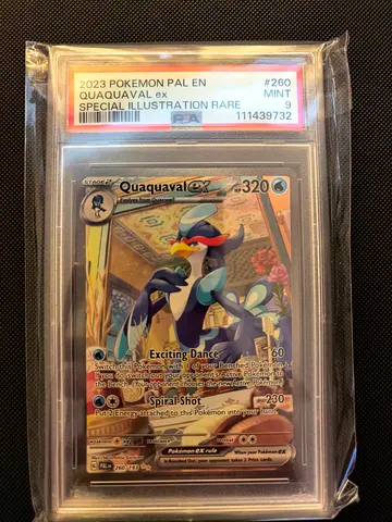 Pokemon graded slab - 2023 Pokémon Pal EN Quaquaval ex Special Illustration Rare PSA 9 (Mint)