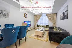 for rent monthly A fully furnished One-bedroom Two-bathroom apartment in Al Memzar