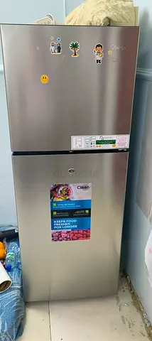 Used two-door refrigerator - good condition, stainless steel finish