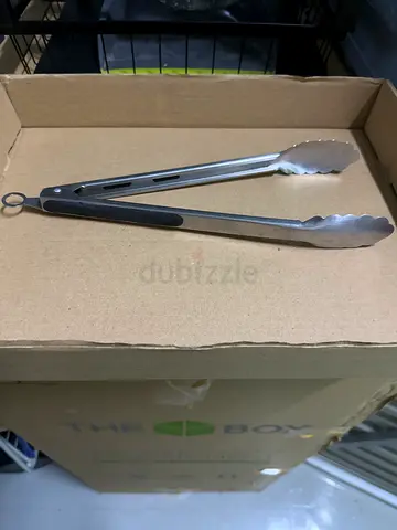 Stainless Steel Kitchen Tongs - 12-inch, Good Condition