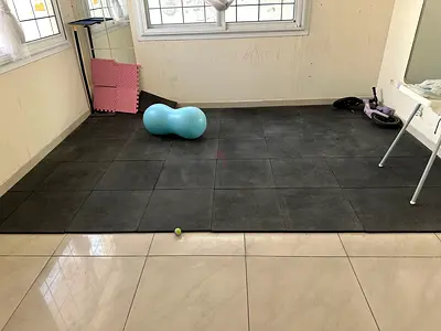 Heavy Duty Rubber Gym Flooring Tiles – 15mm Thick