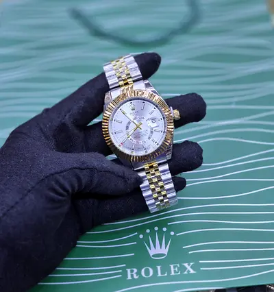 Rolex Sky-Dweller Two-Tone Silver Dial Luxury Watch