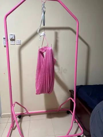Pink Baby Swing/Hammock Stand with Fabric Seat