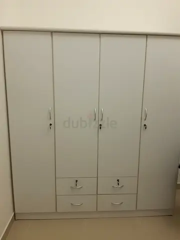 White 4-Door Wardrobe with Drawers - brand new