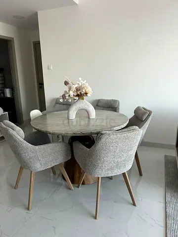 Pan Home Marble Dining Table