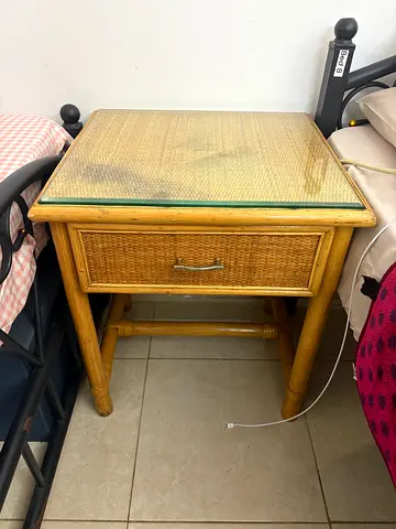 Rattan Bedside / Nightstand Table for Sale