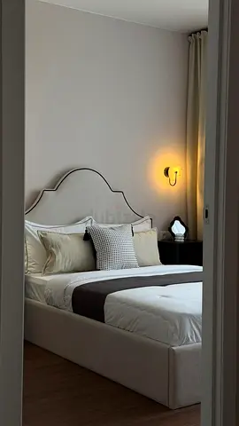 Upholstered Double Bed Frame with Headboard