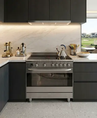 Smeg 90x60Cm Ceramic Electric Cooker, 5-Hob Cooking Range