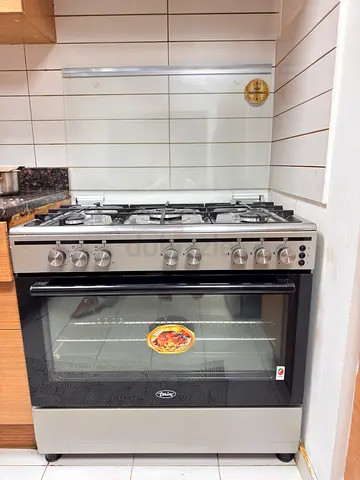 Stainless Steel 5-Burner Gas Range with Large Oven - Good Condition