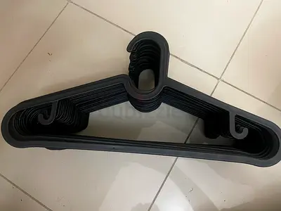 IKEA Set of 35 Black Plastic Clothes Hangers - Good Condition