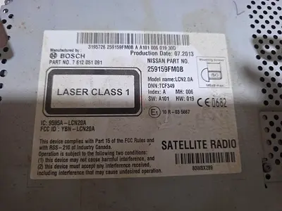 XTERRA ORIGINAL RADIO Bosch / Nissan Satellite Radio Module (259159FM0B) - Used