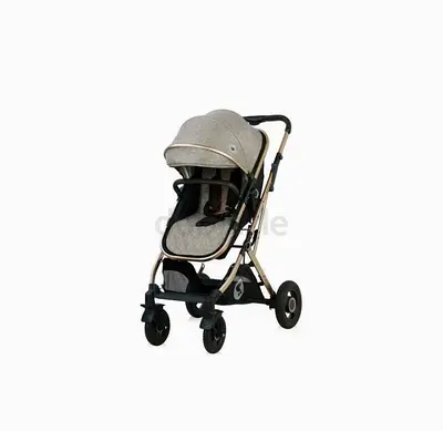 Lorelli Lightweight Grey Baby Stroller - 3-Wheel Compact Design