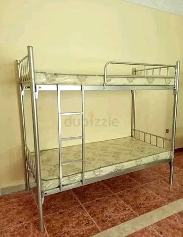 Metal Bunk Bed with Two Mattresses - Good Condition