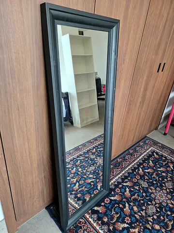 Full-length Black Framed Wall/Leaning Mirror - Good Condition