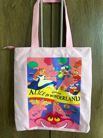 Pink Alice in Wonderland Canvas Tote Bag