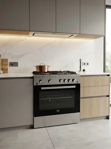 Beko FSGT61121DXL 60x60Cm Freestanding Gas Cooker, 4 Burners Inox
