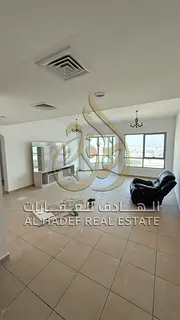 Two-bedroom apartment with a living room in Al Majaz 2, near Al Wahda Street; features an open view,