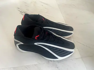 Adidas AE2 Anthony Edwards Basketball Shoes - Black/White, Size US 10, Used Once
