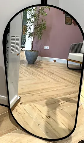 Large Arched Backlit 100x50 Mirror with Black Frame - Never Used