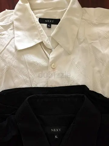 -/Next men's dress shirts black and white L - two shirts    = 10