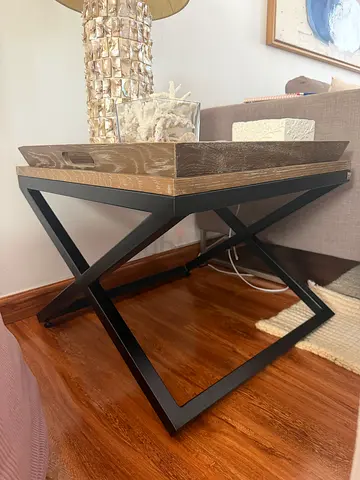 Wood side table
