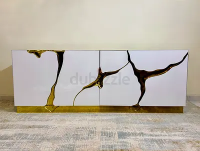 BOCA DO LOBO Lapiaz Sideboard | Iconic Collectible Design | Gold-Plated Brass & Sculptural Finish