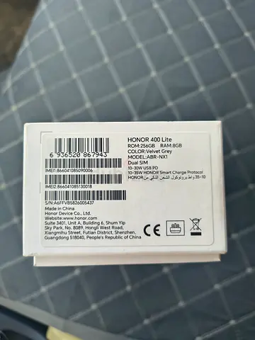Honor 400 Lite Brand: Honor, 256GB,