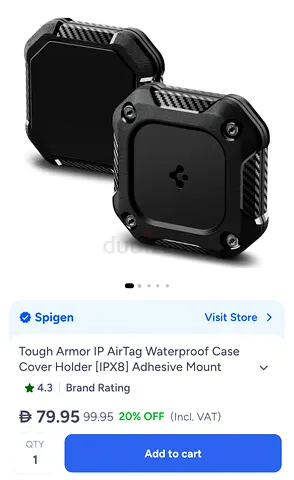 Apple Airtag Tough Armor IP Waterproof Case Holder
