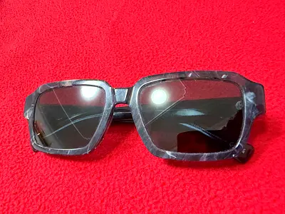 Authentic PRADA GRAPHITE STONE W/ BLUE VINTAGE Men’s Sunglasses